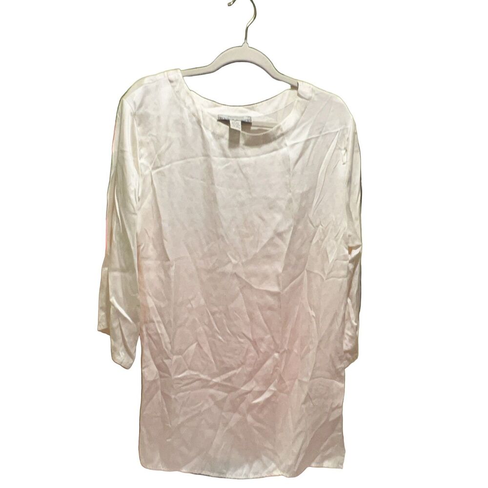 Sophisticates by Jonathan Martin Off-white 100% Silk Blouse M